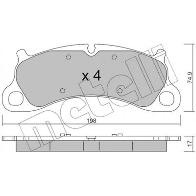 Kit de plaquettes de frein Metelli 22-1255-0 pour Porsche - Préparé pour indicateur d'usure - Publicité Kit de plaquettes de frein Metelli 22-1255-0 pour Porsche - Préparé pour indicateur d'usure - Publicité
