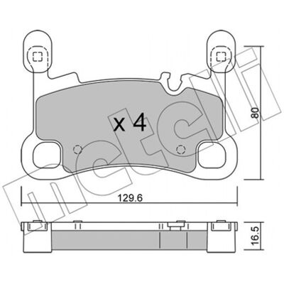 METELLI 22-1260-0 Kit de Plaquettes de Frein Porsche - Préparé pour Indicateur - Publicité METELLI 22-1260-0 Kit de Plaquettes de Frein Porsche - Préparé pour Indicateur - Publicité