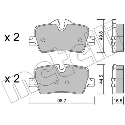 Metelli 22-1264-0 Kit de Plaquettes de Frein Arrière pour BMW - Publicité Metelli 22-1264-0 Kit de Plaquettes de Frein Arrière pour BMW - Publicité