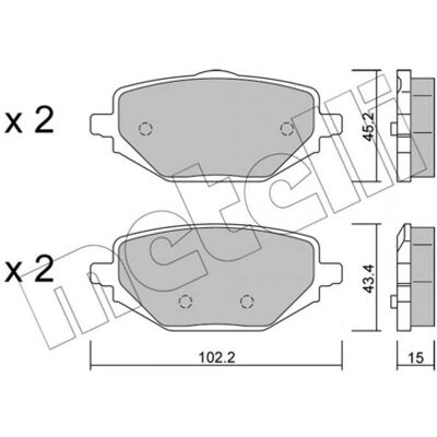Kit de Plaquettes de Frein METELLI 22-1324-0 - Frein à Disque - Signal d'Usure - Renault Captur II - Publicité Kit de Plaquettes de Frein METELLI 22-1324-0 - Frein à Disque - Signal d'Usure - Renault Captur II - Publicité