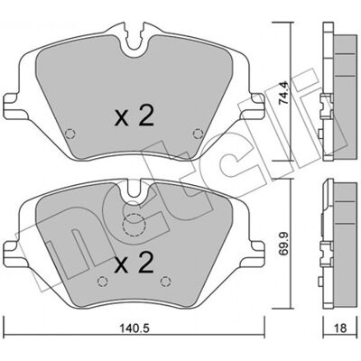 Kit de plaquettes de frein METELLI 22-1354-0 - Pour BMW - Publicité Kit de plaquettes de frein METELLI 22-1354-0 - Pour BMW - Publicité