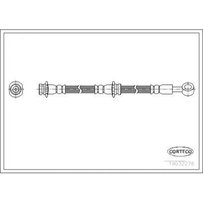 CORTECO 19032276 Flexible de frein arrière gauche - Tuyau de frein flexible - Publicité CORTECO 19032276 Flexible de frein arrière gauche - Tuyau de frein flexible - Publicité