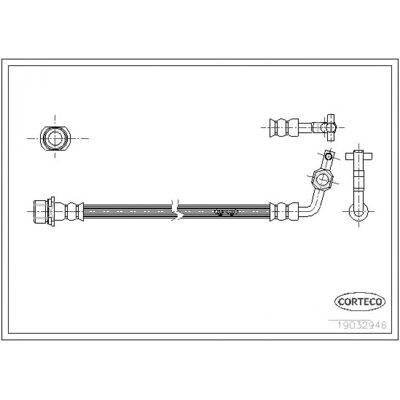 Flexible de frein Corteco - 19032946 - Compatible avec Toyota Land Cruiser - Publicité Flexible de frein Corteco - 19032946 - Compatible avec Toyota Land Cruiser - Publicité