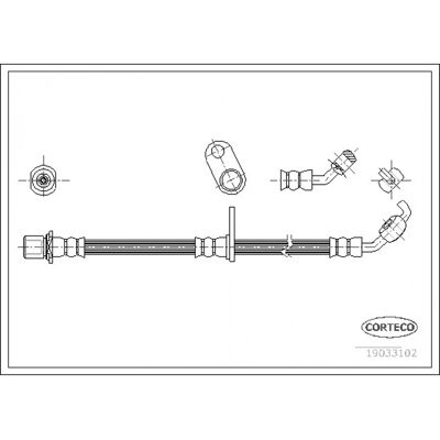 Corteco 19033102 Flexible de frein - Pour Toyota RAV4 II SUV - Publicité Corteco 19033102 Flexible de frein - Pour Toyota RAV4 II SUV - Publicité