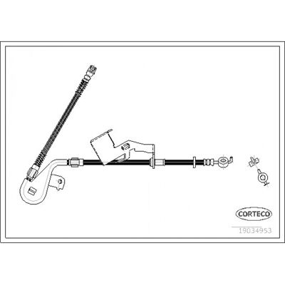 Flexible de frein Corteco - Avant gauche - 450mm - M10X1 - Flexible de frein - Publicité Flexible de frein Corteco - Avant gauche - 450mm - M10X1 - Flexible de frein - Publicité