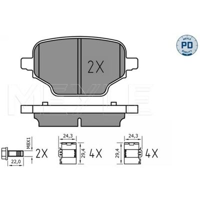 Kit Plaquettes de Frein MEYLE-PD - Axe Arrière - 92x47x16.5mm - Publicité Kit Plaquettes de Frein MEYLE-PD - Axe Arrière - 92x47x16.5mm - Publicité