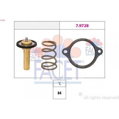 FACET Modèle 7.7970 Thermostat - Eau - 84°C - Compatible avec Opel et Vauxhall - Publicité FACET Modèle 7.7970 Thermostat - Eau - 84°C - Compatible avec Opel et Vauxhall - Publicité