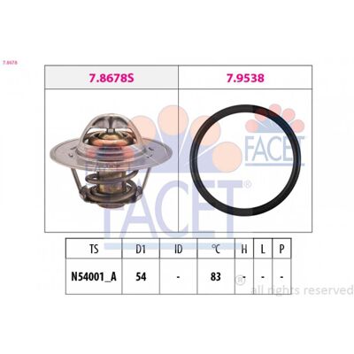 FACET 83 54 Thermostat - Eau - Équivalent OE avec Joint - Volkswagen, Seat, Skoda, Audi - Publicité FACET 83 54 Thermostat - Eau - Équivalent OE avec Joint - Volkswagen, Seat, Skoda, Audi - Publicité