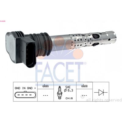 FACET 9.6329 Bobine d'allumage - Bobine pour Audi, Volkswagen, Seat, Skoda - Publicité FACET 9.6329 Bobine d'allumage - Bobine pour Audi, Volkswagen, Seat, Skoda - Publicité