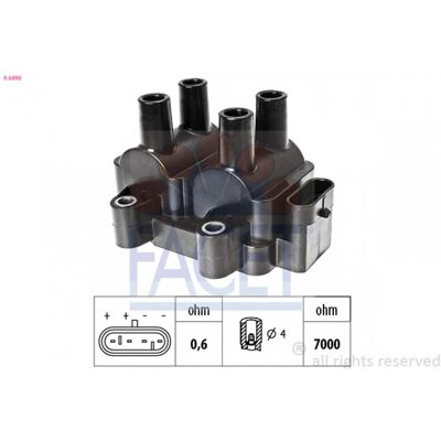 FACET 9.6496 Bobine d'allumage - Bobine pour Renault, Dacia, Nissan, Lada - Publicité FACET 9.6496 Bobine d'allumage - Bobine pour Renault, Dacia, Nissan, Lada - Publicité