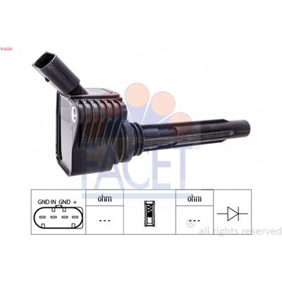 FACET 9.6530 Bobine d'allumage - Bobine pour Audi, VW, Seat, Skoda, Cupra - Publicité FACET 9.6530 Bobine d'allumage - Bobine pour Audi, VW, Seat, Skoda, Cupra - Publicité