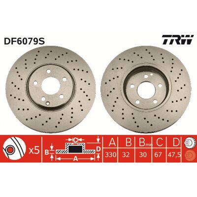 TRW Disque de frein DF6079S - Disque de frein - Publicité TRW Disque de frein DF6079S - Disque de frein - Publicité