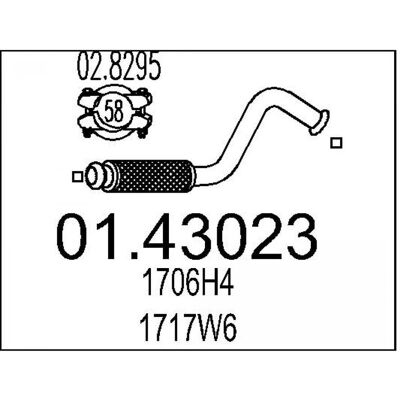 MTS Tuyau d'échappement 545mm pour silencieux au milieu - Tuyau d'échappement - Publicité MTS Tuyau d'échappement 545mm pour silencieux au milieu - Tuyau d'échappement - Publicité