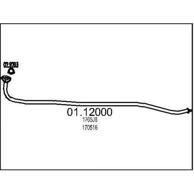 MTS 01.12000 - Tuyau d'échappement pour Peugeot 106 OEM - Publicité MTS 01.12000 - Tuyau d'échappement pour Peugeot 106 OEM - Publicité