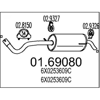 MTS - 01.69080 - VW Lupo 3L - silencieux d'échappement - Publicité MTS - 01.69080 - VW Lupo 3L - silencieux d'échappement - Publicité