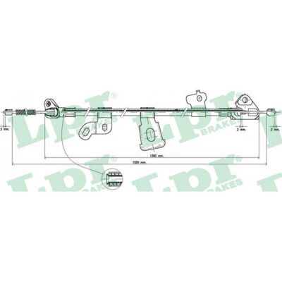 Câble de Frein de Stationnement Gauche Arrière Toyota Yaris - Disque - 1520/1390mm - Publicité Câble de Frein de Stationnement Gauche Arrière Toyota Yaris - Disque - 1520/1390mm - Publicité