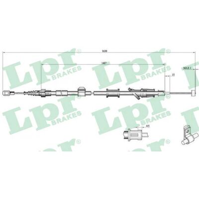 Câble de Frein à Main Volvo S40 V40 - C0916B - Publicité Câble de Frein à Main Volvo S40 V40 - C0916B - Publicité