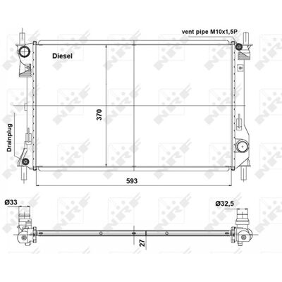 Radiateur de moteur NRF 593 369 27 en aluminium - Refroidissement du moteur - Publicité Radiateur de moteur NRF 593 369 27 en aluminium - Refroidissement du moteur - Publicité