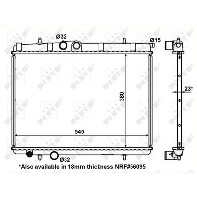 NRF 56096 Radiateur Peugeot 206 Aluminium - Système de refroidissement - Publicité NRF 56096 Radiateur Peugeot 206 Aluminium - Système de refroidissement - Publicité