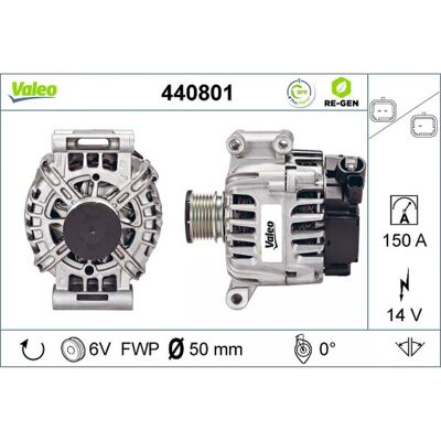 VALEO 440801 Alternateur - 14V 150A pour Peugeot et Citroën - Publicité VALEO 440801 Alternateur - 14V 150A pour Peugeot et Citroën - Publicité