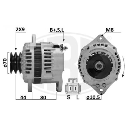 Alternateur ERA 209665A - 14V 90A pour ISUZU Trooper 3 SUV - Publicité Alternateur ERA 209665A - 14V 90A pour ISUZU Trooper 3 SUV - Publicité
