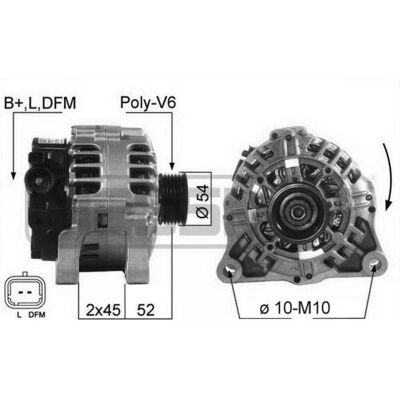 Alternateur ERA 210347A - 14V 90A pour Peugeot, Citroën, Toyota, Lancia - Publicité Alternateur ERA 210347A - 14V 90A pour Peugeot, Citroën, Toyota, Lancia - Publicité