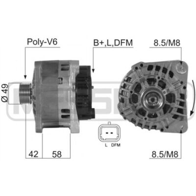 Alternateur ERA 14V 125A - Alternator - Publicité Alternateur ERA 14V 125A - Alternator - Publicité