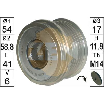 Poulie d'Alternateur ERA ZN5657 - Alternator Pulley - Publicité Poulie d'Alternateur ERA ZN5657 - Alternator Pulley - Publicité