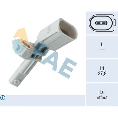 Capteur ABS FAE 78141 Volkswagen Audi - Sans câble, Forme D - Publicité Capteur ABS FAE 78141 Volkswagen Audi - Sans câble, Forme D - Publicité