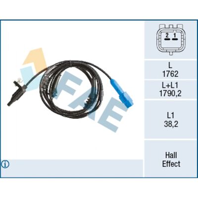 Capteur ABS FAE 78516 - Principe Hall pour Peugeot 407, Citroën C5, C6 - Publicité Capteur ABS FAE 78516 - Principe Hall pour Peugeot 407, Citroën C5, C6 - Publicité