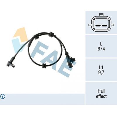 Capteur de vitesse de roue ABS FAE 78454 - ABS Wheel Speed Sensor - Publicité Capteur de vitesse de roue ABS FAE 78454 - ABS Wheel Speed Sensor - Publicité