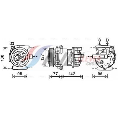 Ava Quality Cooling Compresseur - R134a, 160cc, 6 Rainures - Publicité Ava Quality Cooling Compresseur - R134a, 160cc, 6 Rainures - Publicité