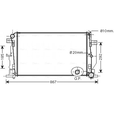 PRASCO MS2444 Radiateur en Aluminium - Mercedes-Benz Sprinter 3.5-T - Système de Refroidissement - Publicité PRASCO MS2444 Radiateur en Aluminium - Mercedes-Benz Sprinter 3.5-T - Système de Refroidissement - Publicité