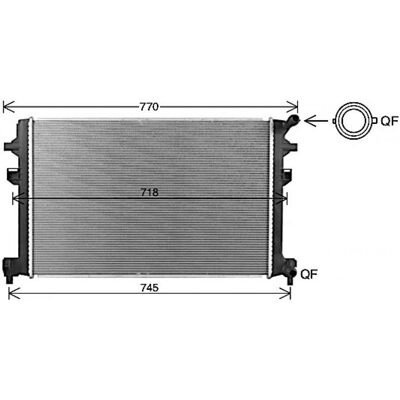 PRASCO VN2426 - Radiateur - Aluminium, 620mm, Raccords rapides, VW, Audi, Seat, Skoda - Publicité PRASCO VN2426 - Radiateur - Aluminium, 620mm, Raccords rapides, VW, Audi, Seat, Skoda - Publicité