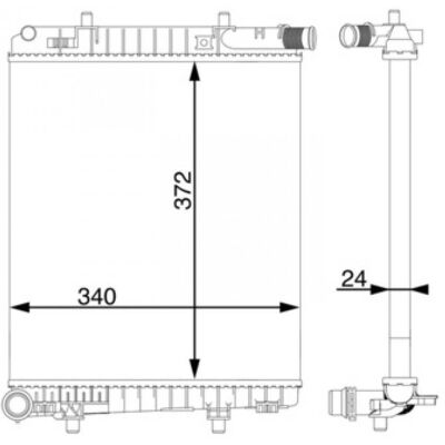 MAHLE CR 1591 000S Radiateur moteur - Système de refroidissement - Publicité MAHLE CR 1591 000S Radiateur moteur - Système de refroidissement - Publicité