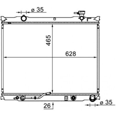 Radiateur de refroidissement MAHLE CR 1581 000S - Radiateur - Publicité Radiateur de refroidissement MAHLE CR 1581 000S - Radiateur - Publicité