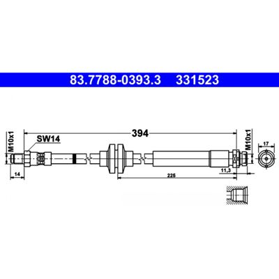 Flexible de frein Ate - 83.7788-0393 - M10x1, 394mm, pour Volvo V40 - Publicité Flexible de frein Ate - 83.7788-0393 - M10x1, 394mm, pour Volvo V40 - Publicité