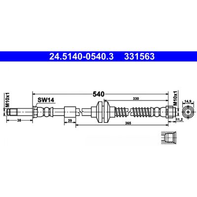 Bosch 24.5140-0540.3 Tuyau de frein - Tuyau de frein pour VW Amarok - Publicité Bosch 24.5140-0540.3 Tuyau de frein - Tuyau de frein pour VW Amarok - Publicité