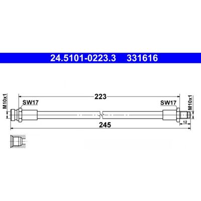 ATE 24-5101-0223.3 Tuyau de frein - Mitsubishi Lancer, ASX - Publicité ATE 24-5101-0223.3 Tuyau de frein - Mitsubishi Lancer, ASX - Publicité