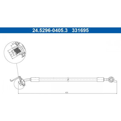 Flexible de frein Hyundai Kia 425mm M10x1 - Brake Hose - Publicité Flexible de frein Hyundai Kia 425mm M10x1 - Brake Hose - Publicité