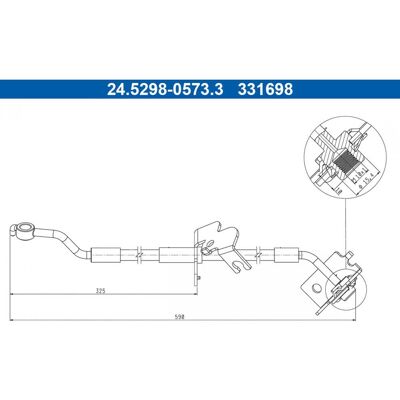 Flexibles de frein Ate - M10x1, 590mm, Bleu, Sans vis de purge - Pièce de frein - Publicité Flexibles de frein Ate - M10x1, 590mm, Bleu, Sans vis de purge - Pièce de frein - Publicité