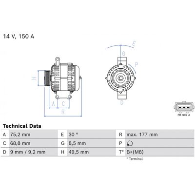 Bosch 0 986 086 440 Alternateur - Alternator - Publicité Bosch 0 986 086 440 Alternateur - Alternator - Publicité