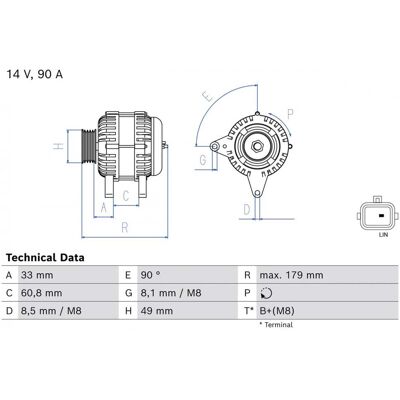 BOSCH 0 986 086 240 Alternateur - Renault Clio 4, Captur, Dacia Sandero 2, Lodgy - Publicité BOSCH 0 986 086 240 Alternateur - Renault Clio 4, Captur, Dacia Sandero 2, Lodgy - Publicité