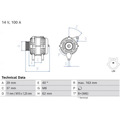 Bosch 0 986 085 080 Alternateur - 14V 100A pour Toyota Yaris III, Auris - Publicité Bosch 0 986 085 080 Alternateur - 14V 100A pour Toyota Yaris III, Auris - Publicité
