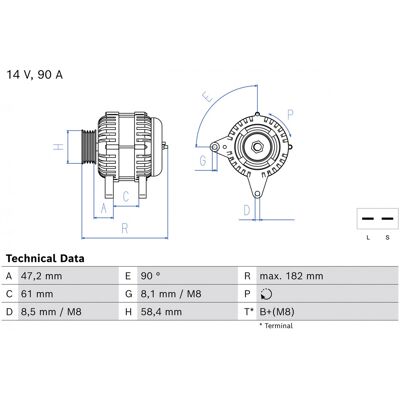 Bosch 0986085050 Alternateur pour Dacia Sandero 2, Logan I Berline, Renault Sandero / Stepway 2 - Alternateur - Publicité Bosch 0986085050 Alternateur pour Dacia Sandero 2, Logan I Berline, Renault Sandero / Stepway 2 - Alternateur - Publicité