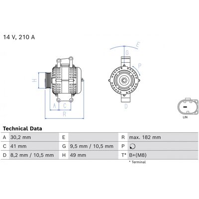 Bosch 0 986 085 380 Alternateur - 14V 210A - BMW - Publicité Bosch 0 986 085 380 Alternateur - 14V 210A - BMW - Publicité