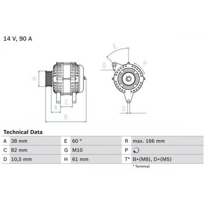 Alternateur Bosch 0 986 040 340 - 14V 90A pour Audi A4 B5, A6 C5, Passat B5 - Publicité Alternateur Bosch 0 986 040 340 - 14V 90A pour Audi A4 B5, A6 C5, Passat B5 - Publicité