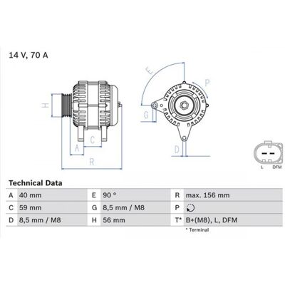 Bosch 0 986 041 480 Alternateur - 14V 70A pour VW, Seat, Skoda, Audi - Publicité Bosch 0 986 041 480 Alternateur - 14V 70A pour VW, Seat, Skoda, Audi - Publicité
