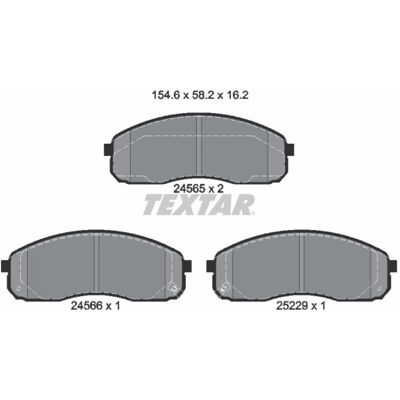 Textar Modèle 2456501 Plaquettes de frein - Avant pour Kia Carnival - Publicité Textar Modèle 2456501 Plaquettes de frein - Avant pour Kia Carnival - Publicité