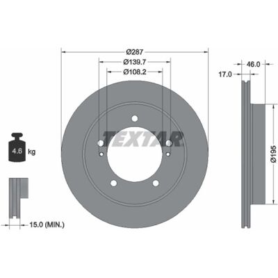 TEXTAR Jimny SUV - Disque de frein ventilé 287mm - Publicité TEXTAR Jimny SUV - Disque de frein ventilé 287mm - Publicité